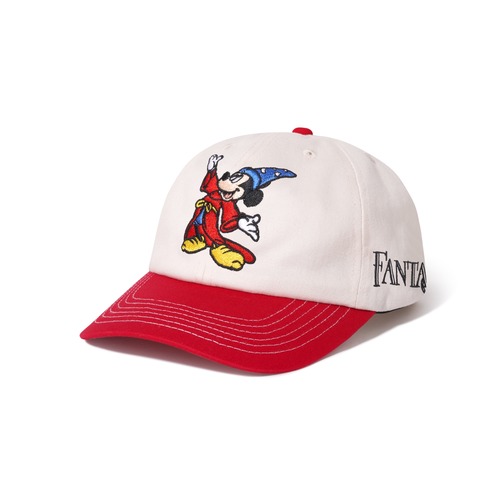 BUTTER GOODS × DISNEY FANTASIA 6 PANEL CAP NATURAL / CHERRY