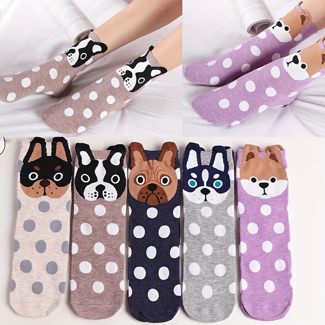 5 pair socks  -dot bull-　　sk-24