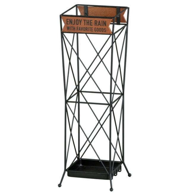 アンブレラスタンド スクエアアイアン ブラック