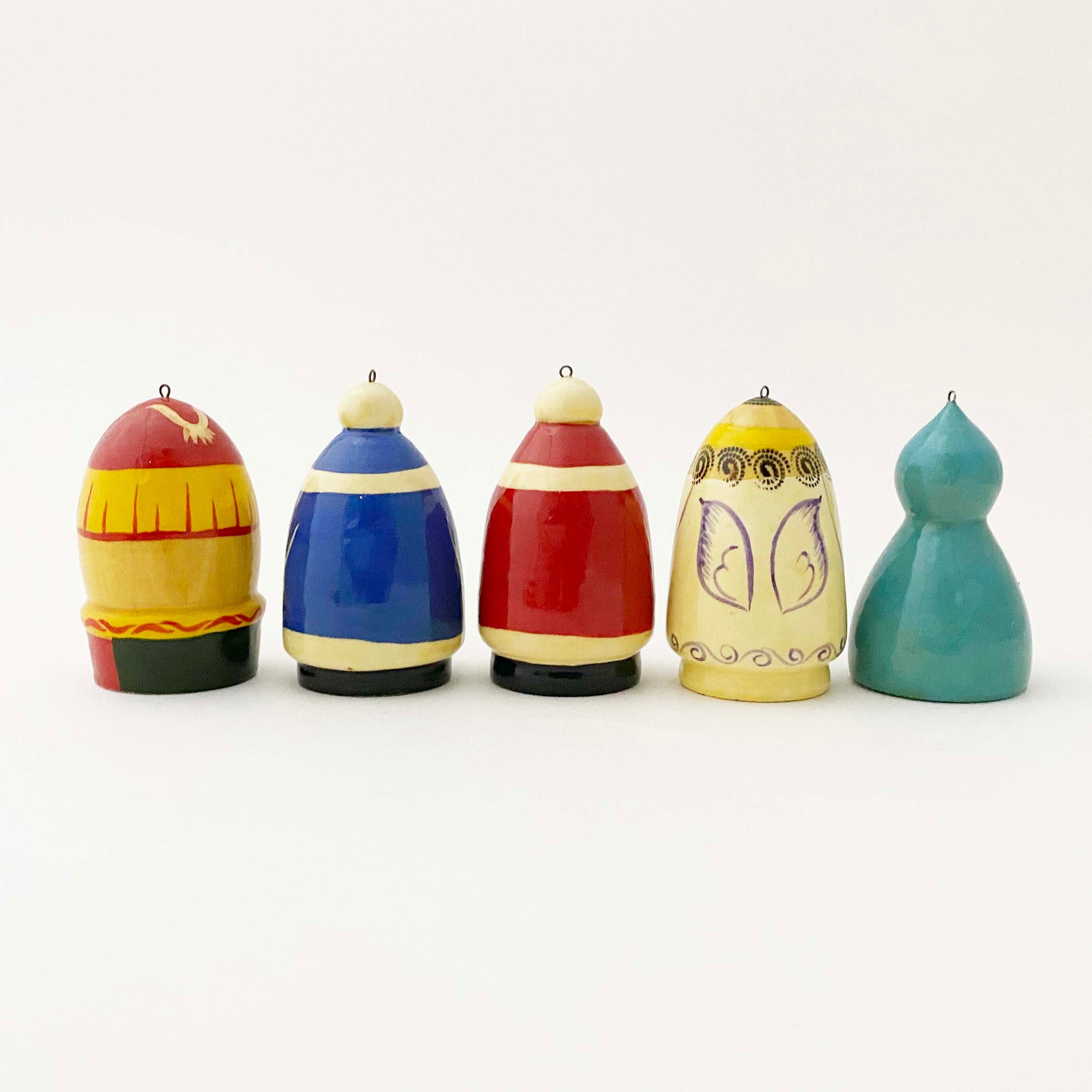 クリスマスオーナメント5個セット（セミョーノフ産）