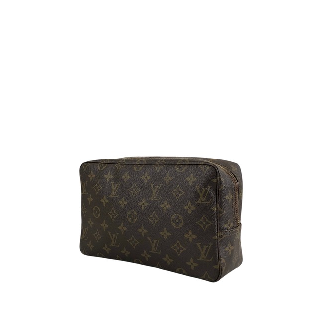 LOUIS VUITTON ルイヴィトン モノグラム クラッチバッグ ブラウン PVC レザー トゥルーストワレット vintage ヴィンテージ オールド ptjznr