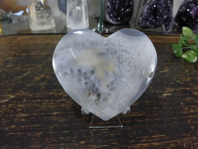 【瑪瑙カービング】　ハート瑪瑙　no.8
