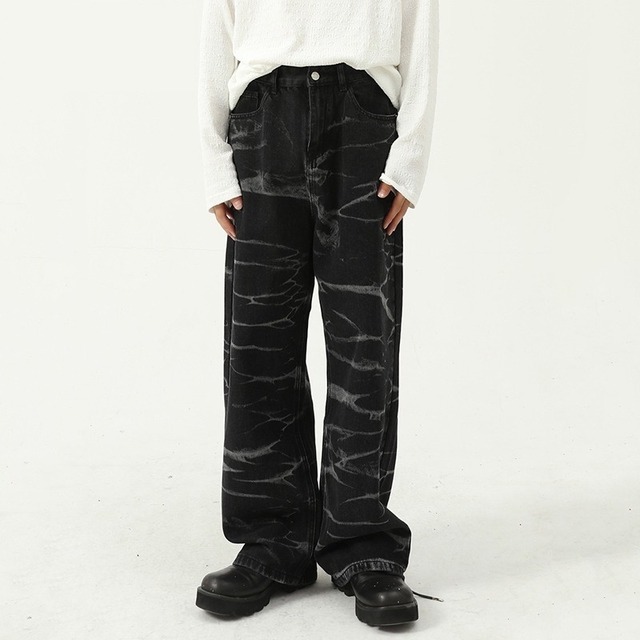 【TR2483】Tie-dyed  Jeans Pants