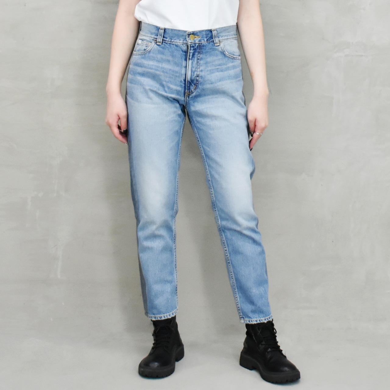 WIDE TAPERD DENIM / L-INDIGO