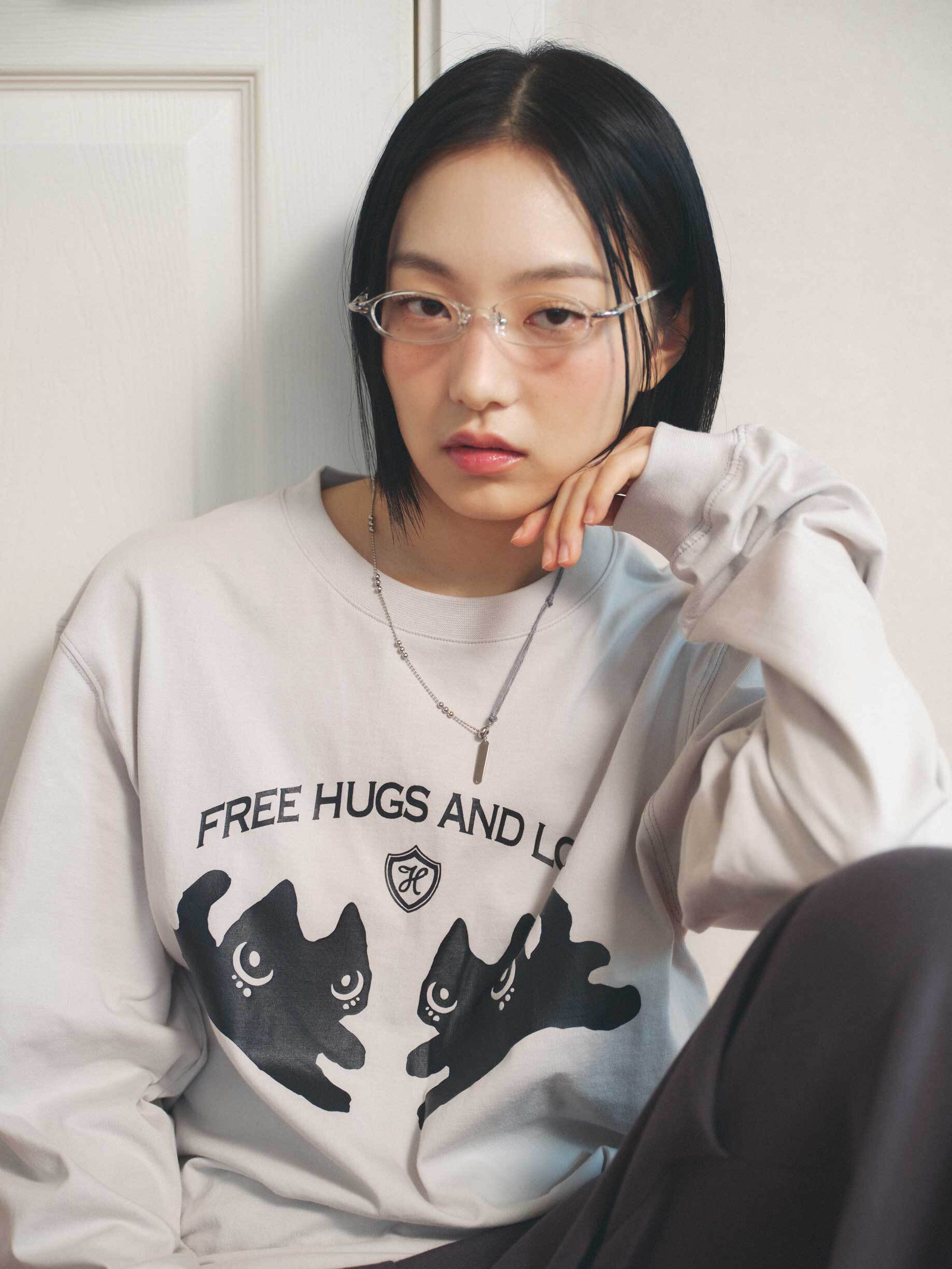 hug your skin] Hugging long sleeve (gray) 正規品 韓国ブランド 韓国