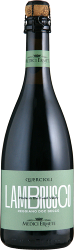 クエルチオーリ レッジアーノ ランブルスコ セッコ　NV　メディチ・エルメーテ	Quercioli Reggiano Lambrusco Secco NV 	 Medici Ermete & Figli s.r.l.