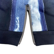 Remake Hoodie black×Denim【hoodie05】