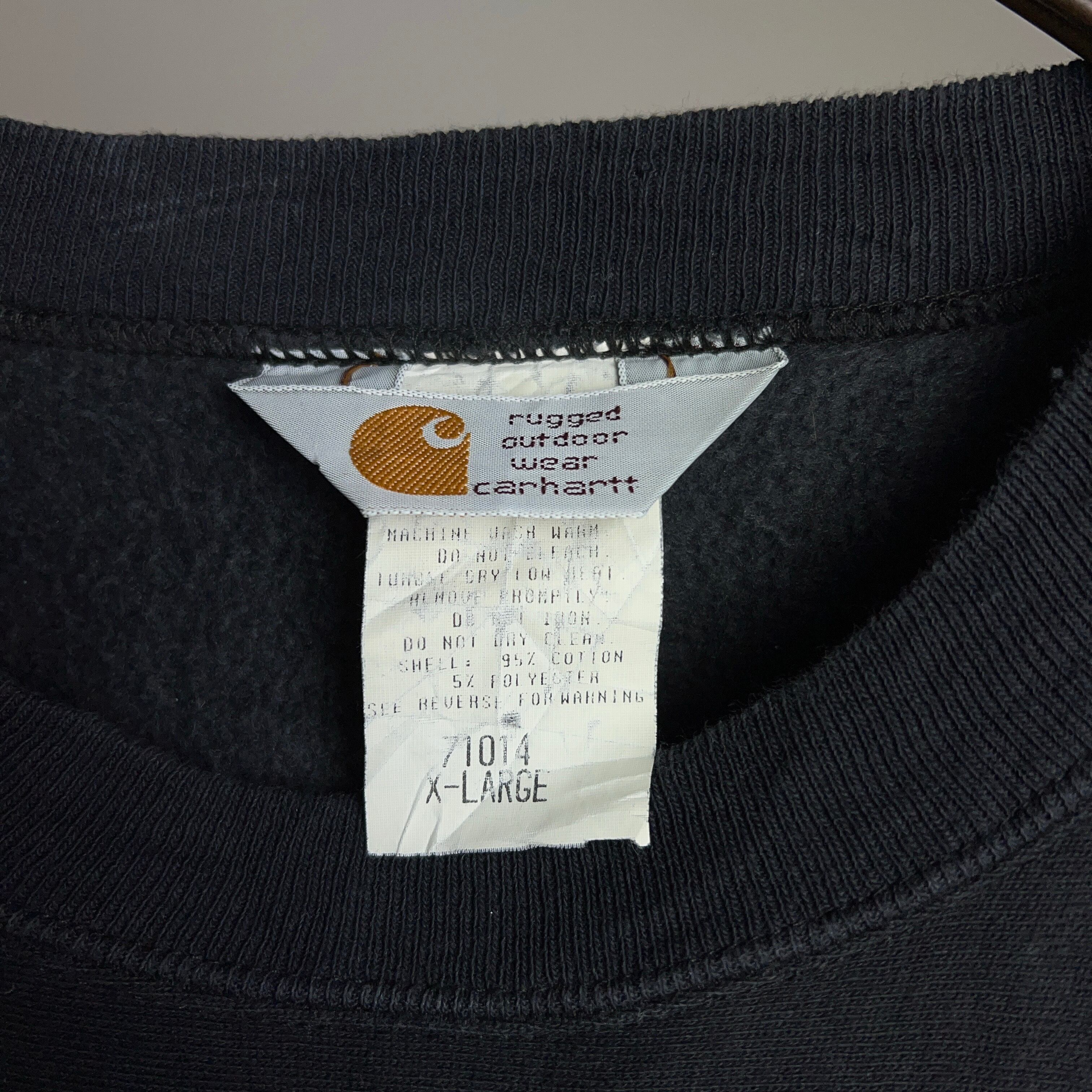 90's Carhartt Made in U.S.A. Sweatshirt Black 90年代 90's Carhartt Made in U.S.A. Sweatshirt Black 90年代