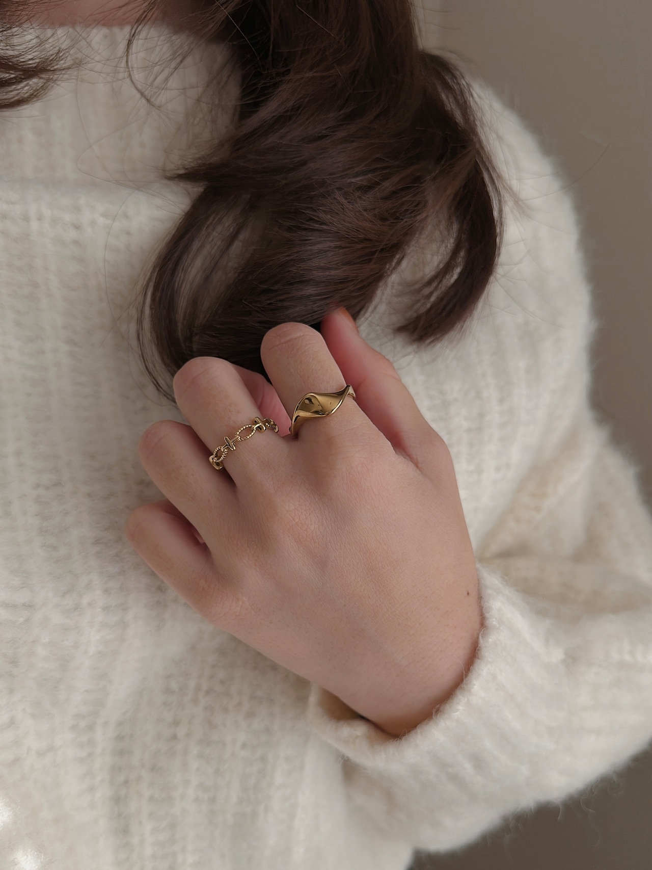 SS クロスデザインリング