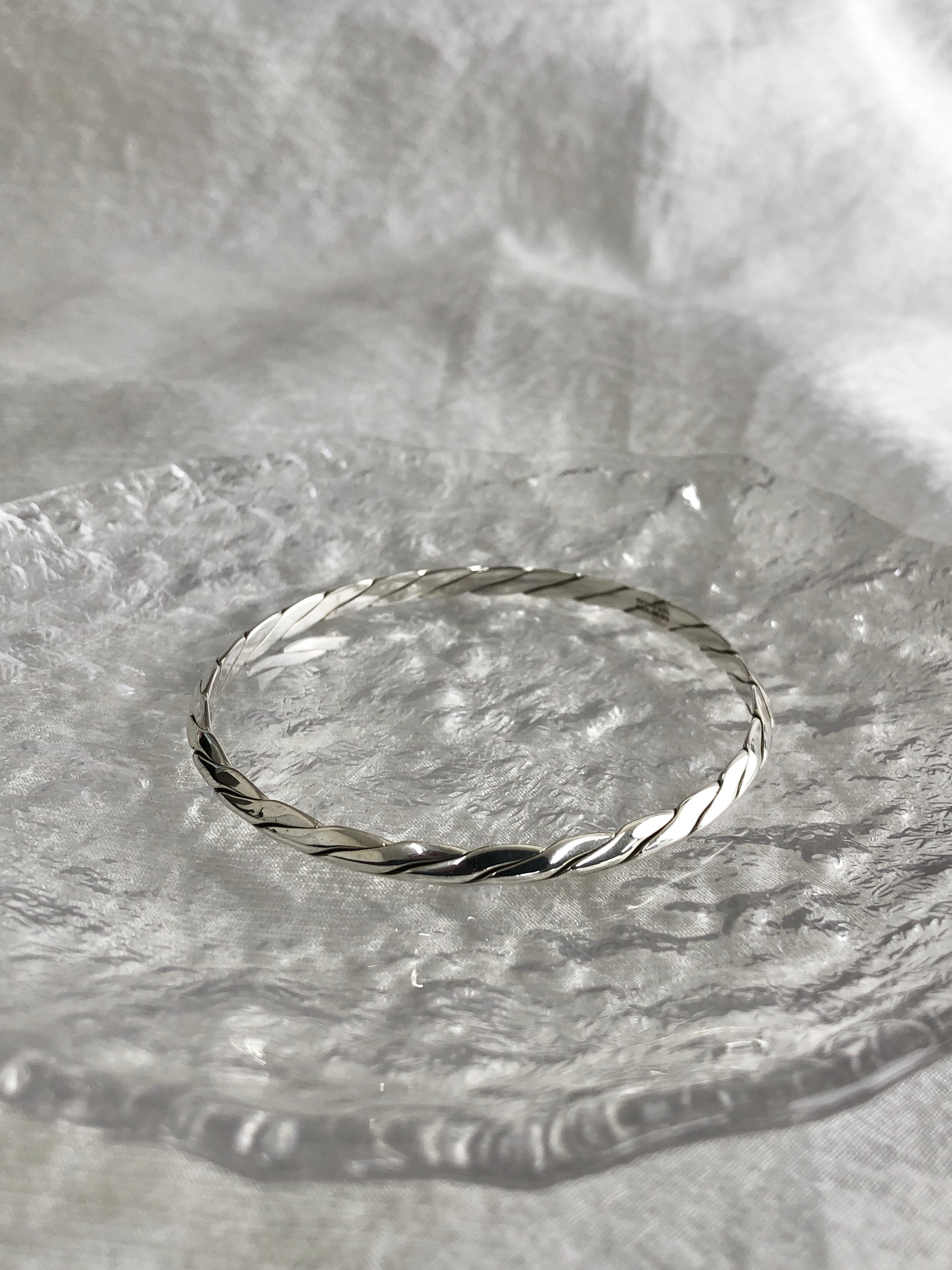 Tiffany & Co. ティファニー バングル シルバー ツイスト 925 ブレスレット vintage ヴィンテージ オールド fhwxv5