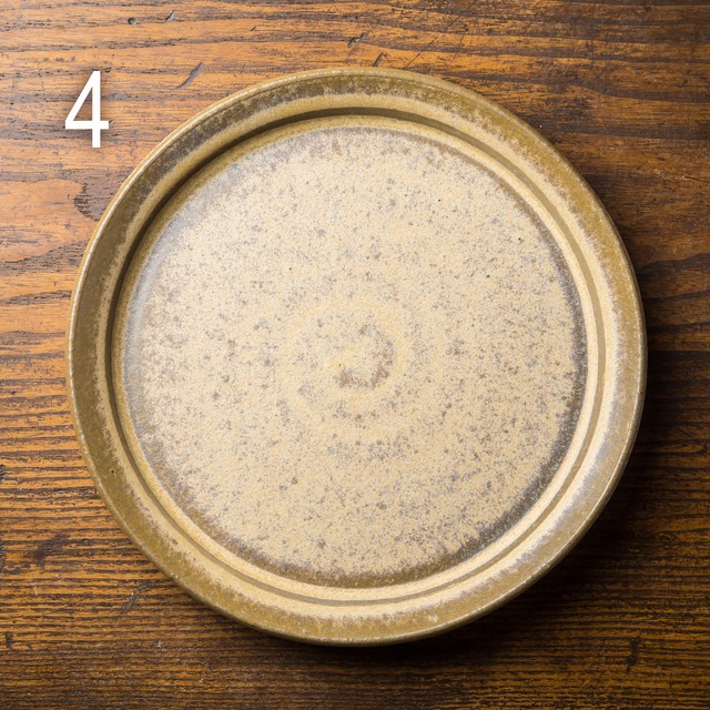 斑茶色 6寸プレート（ケーキ皿・パン皿）／安藤美和