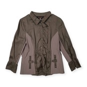 EVEX by KRIZIA エヴェックス バイ クリツィア デザイン サマー シャツ ジャケット サイズ 40 /テンセル/リネン/三陽商会