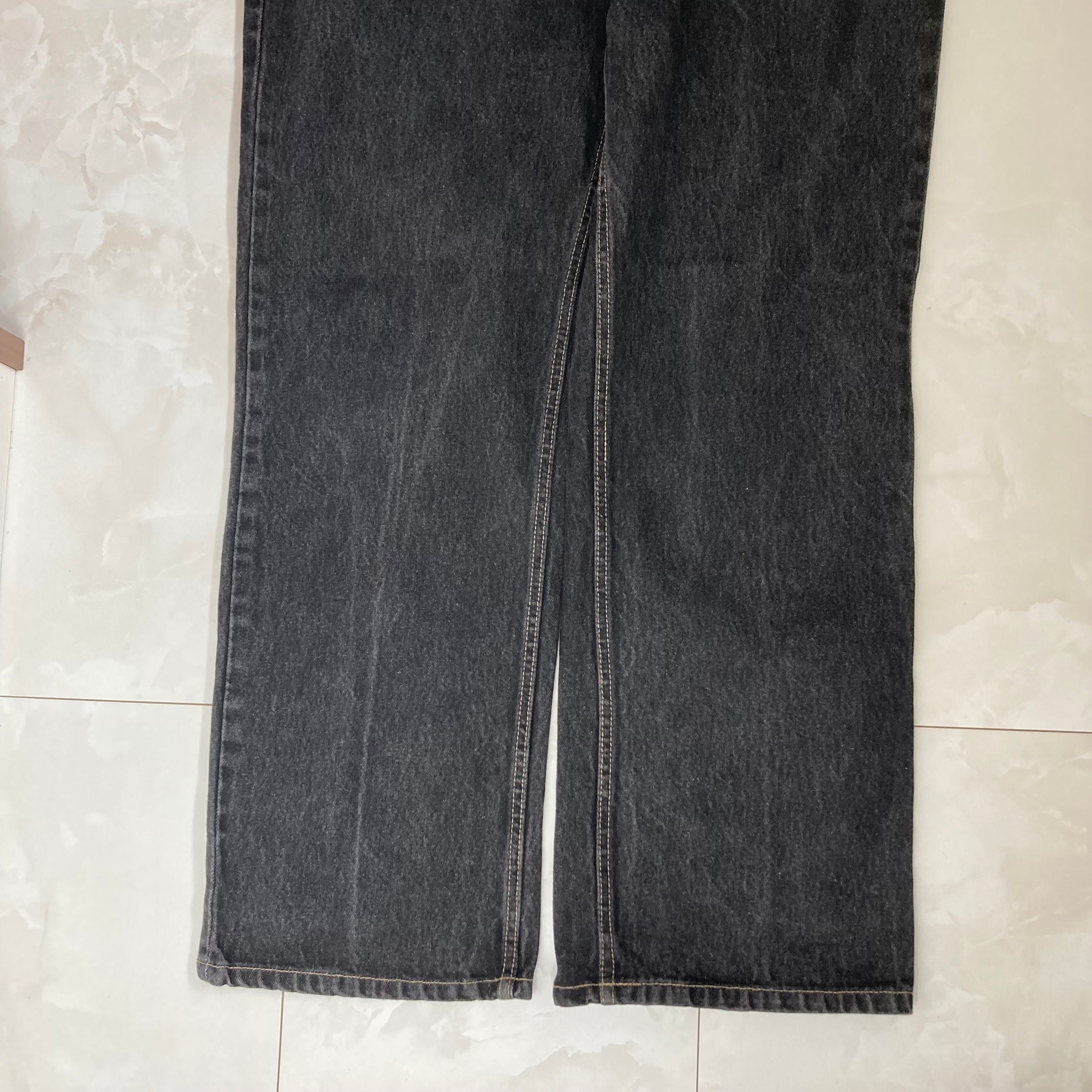 W38×L30】FADED GLORY ブラックデニムパンツ | 古着屋OLDGREEN