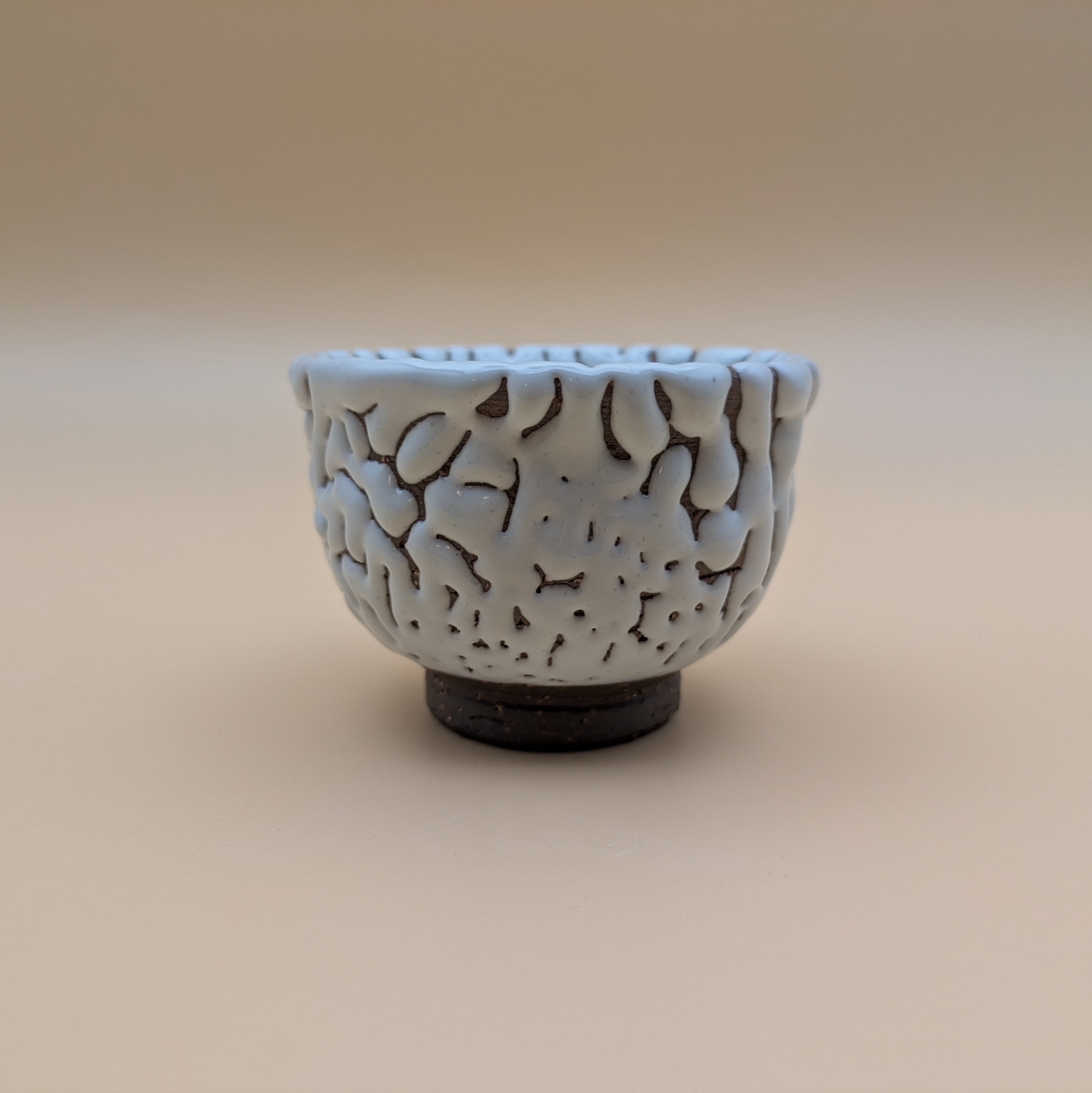 萩焼】 ぐい呑み 7.0cm （白釉 全面鬼萩） お猪口 酒器 盃 湯呑み