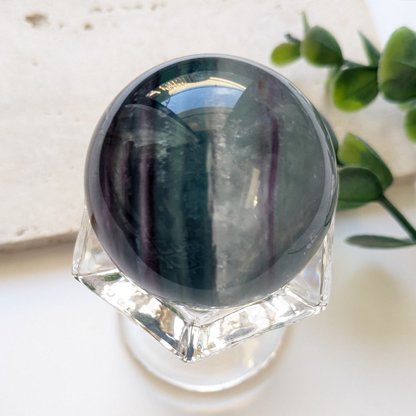 レイ様 フローライトスフィア♡7cmオーバー♡エメラルド色♡No.1384 レイ様 フローライトスフィア♡7cmオーバー♡エメラルド色♡No