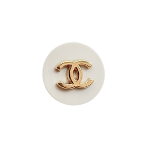 【VINTAGE CHANEL BUTTON】ゴールドココマーク ホワイトボタン 14mm C-26047