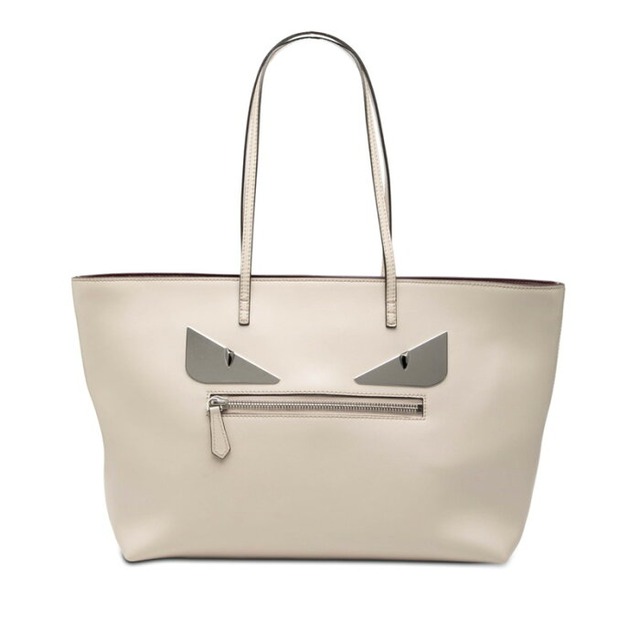 フェンディ モンスター トートバッグ ショルダーバッグ 8BH185 ベージュ ボルドー レザー レディース FENDI 【中古】