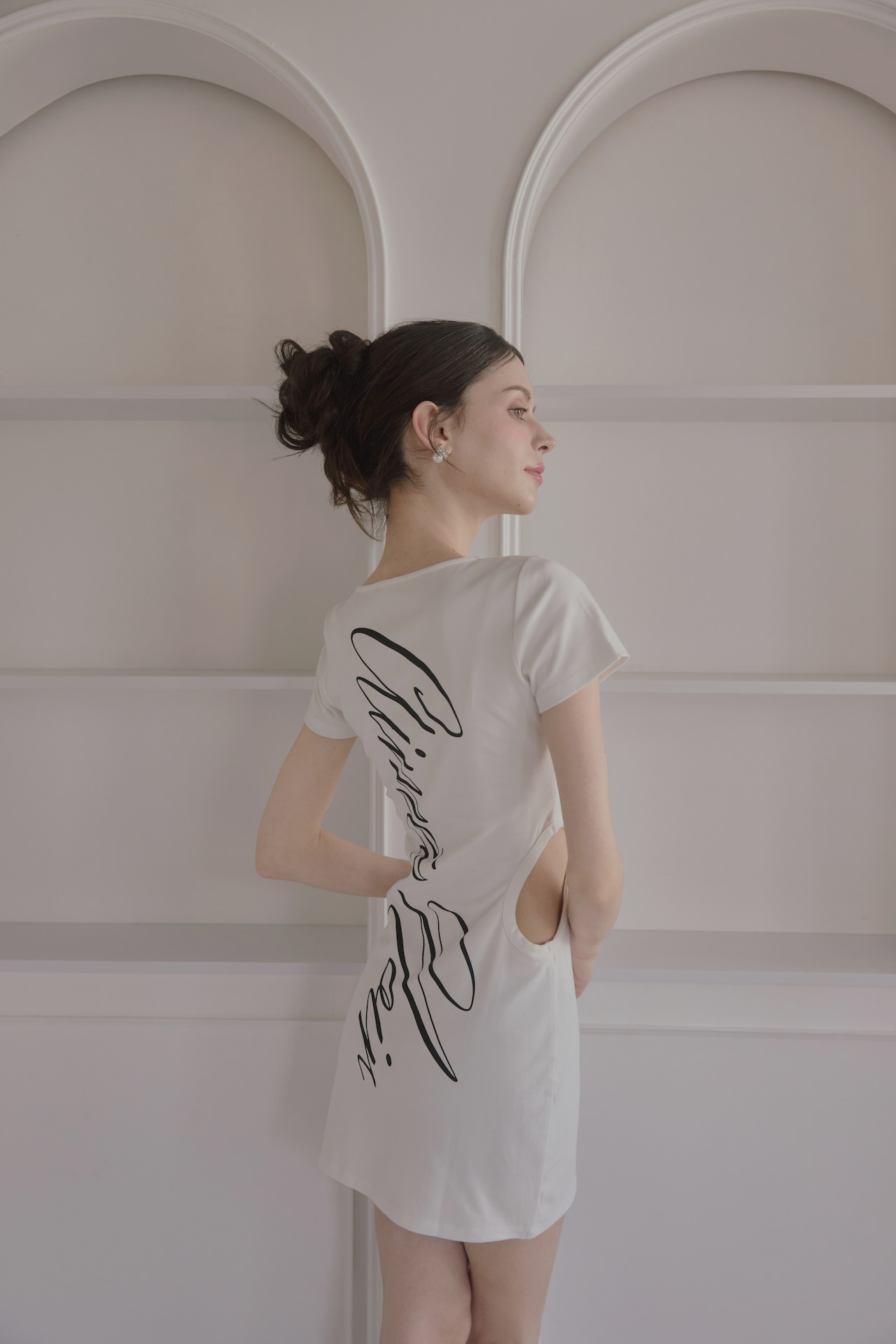 Back logo dress