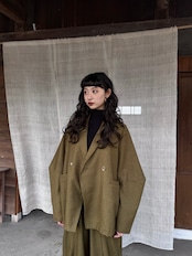 2025くしゅモック指穴knit/ブラック