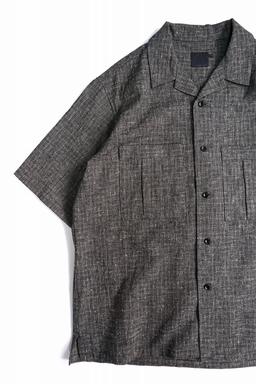 Nepped Check Open Collar Shirt