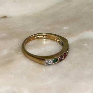 vintage 9ct gold message ring " DEAREST "