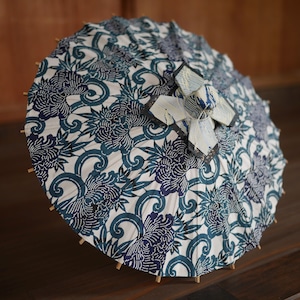 総 唐草紋様のミニ傘