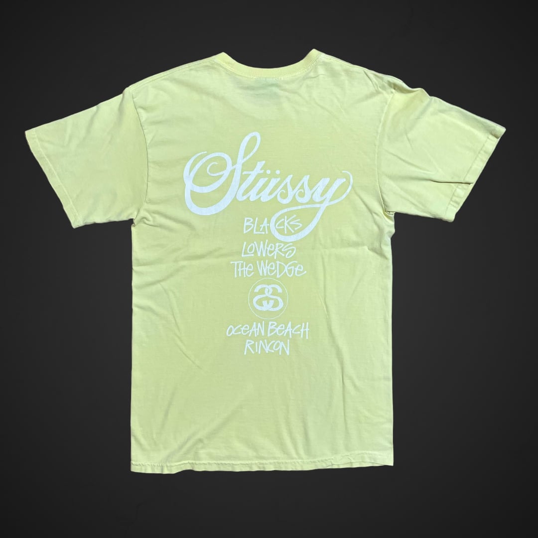 STUSSY】ワールドツアー Tシャツ MEXICO製 バックプリント ロゴ クルー