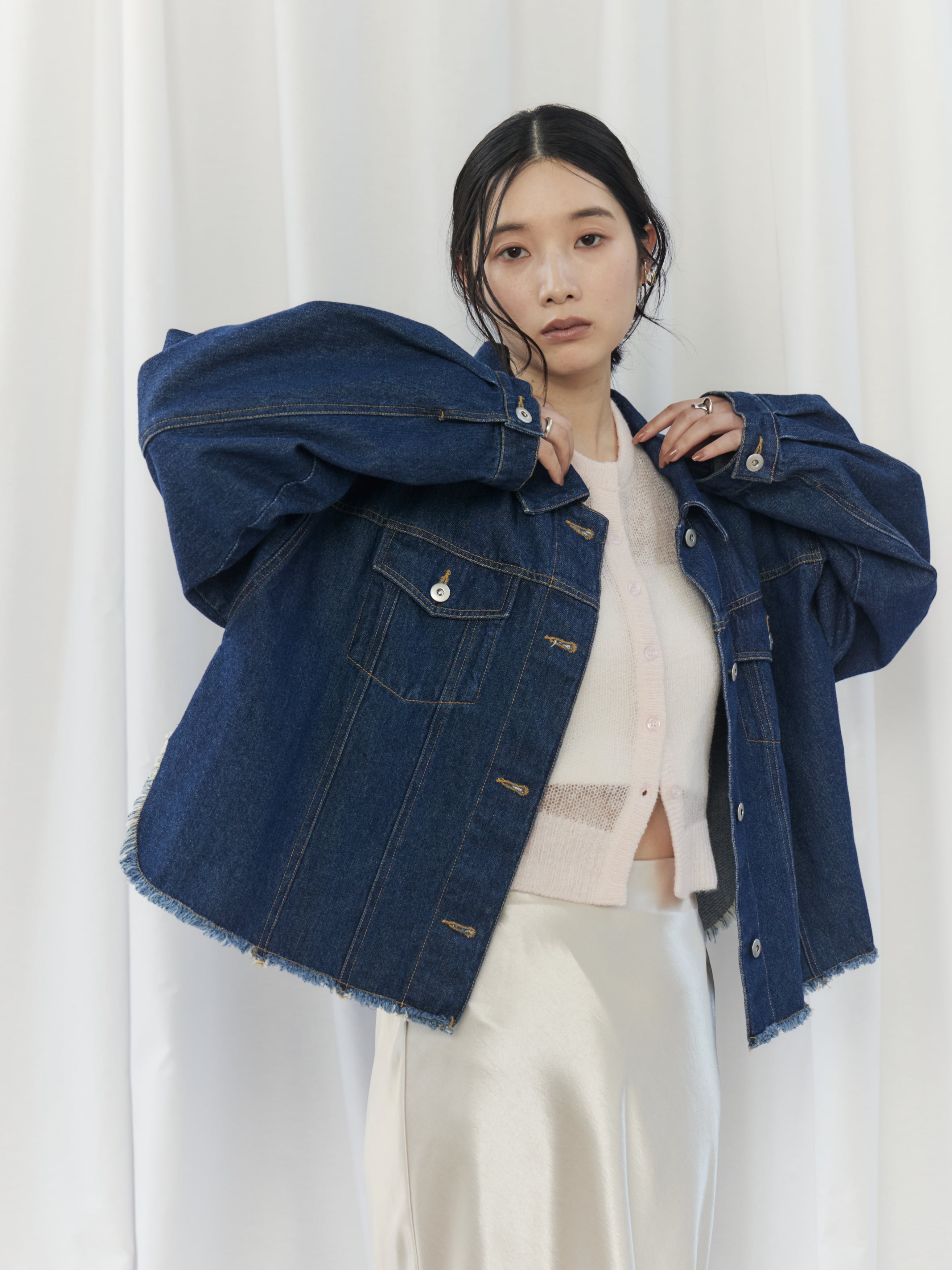 FRINGE DENIM JACKET（ﾌﾘﾝｼﾞﾃﾞﾆﾑｼﾞｬｹｯﾄ）【5513027】 | CIEL'AIR