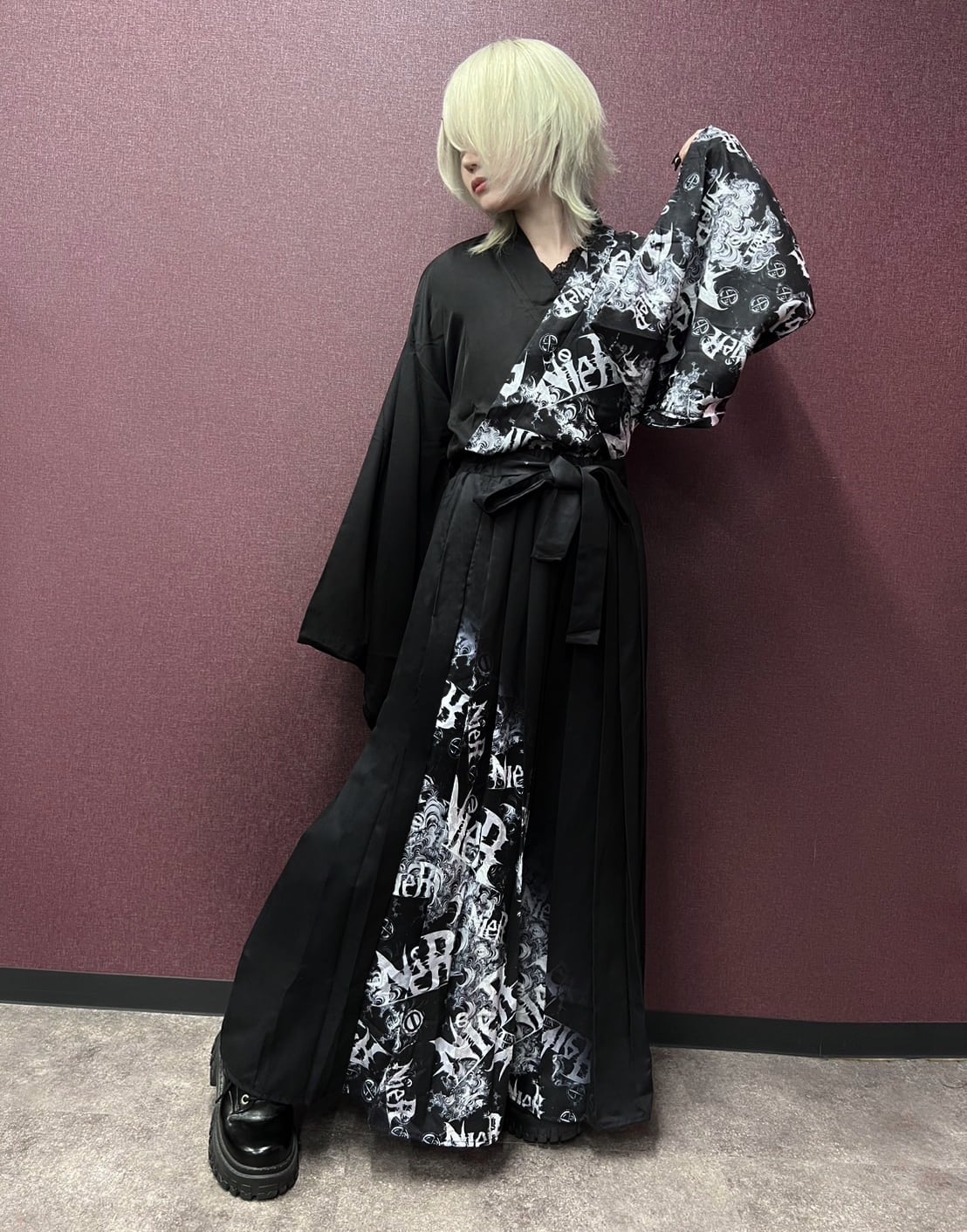 UNISEX着物風コーデセット【水波紋】 | NIER CLOTHING