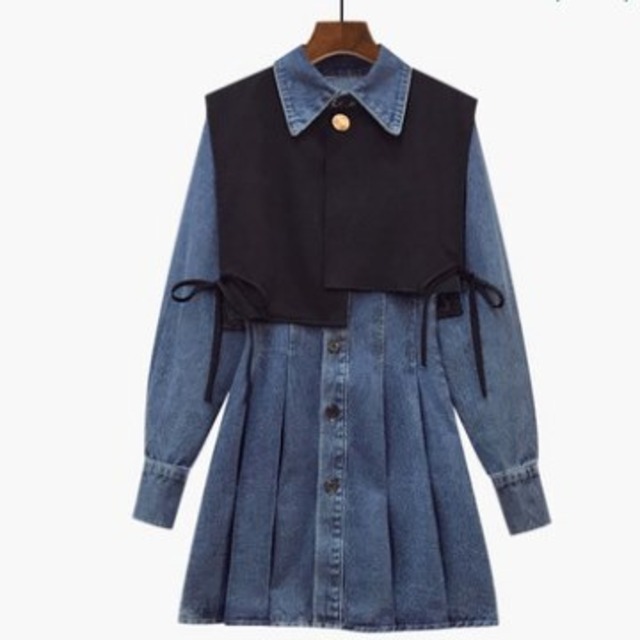 Vest + Denim Dress（ベスト＋デニムワンピース）