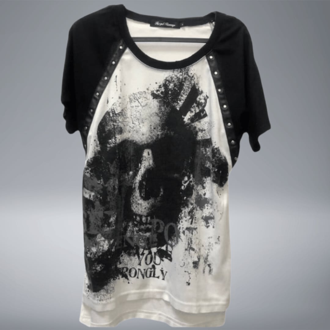 スカル ラグランTシャツ 20349