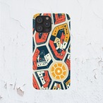 受注生産 iPhoneケース 赤紺の街区ブロック都市マップ｜都市地図 UMAP001D