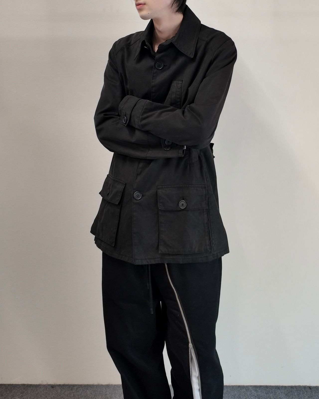 【MARCO TAGLIAFERRI】moleskin middle length coat