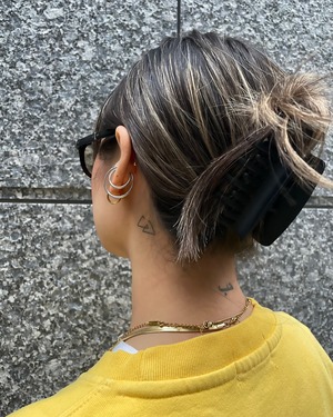 【Erin&Emma】double ring ear cuff <silver>
