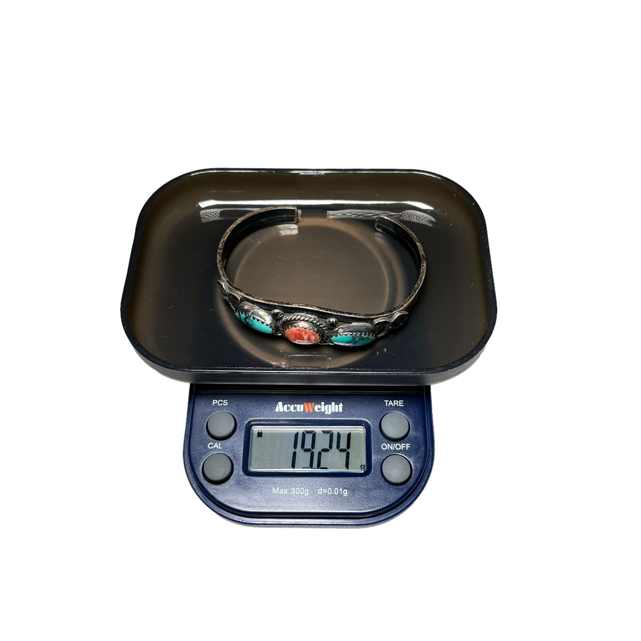 Ivan Dominic Kee silver bangle set with turquoise & spiny oyster