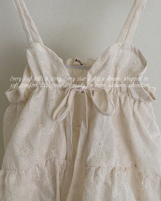 ⭐︎即納⭐︎[Aosta] lace cotton open dress