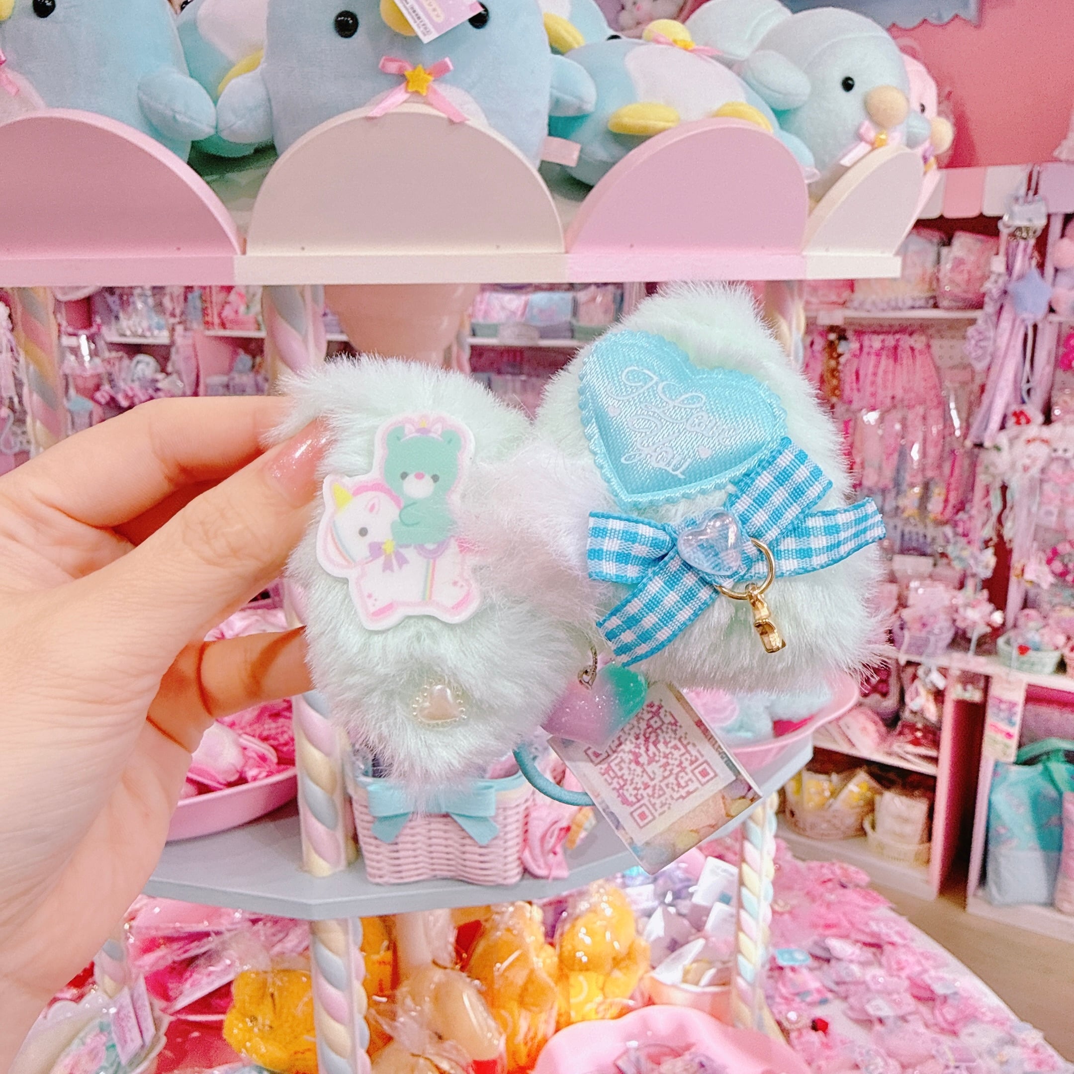 【F1】73-36ファーリボンヘアゴム