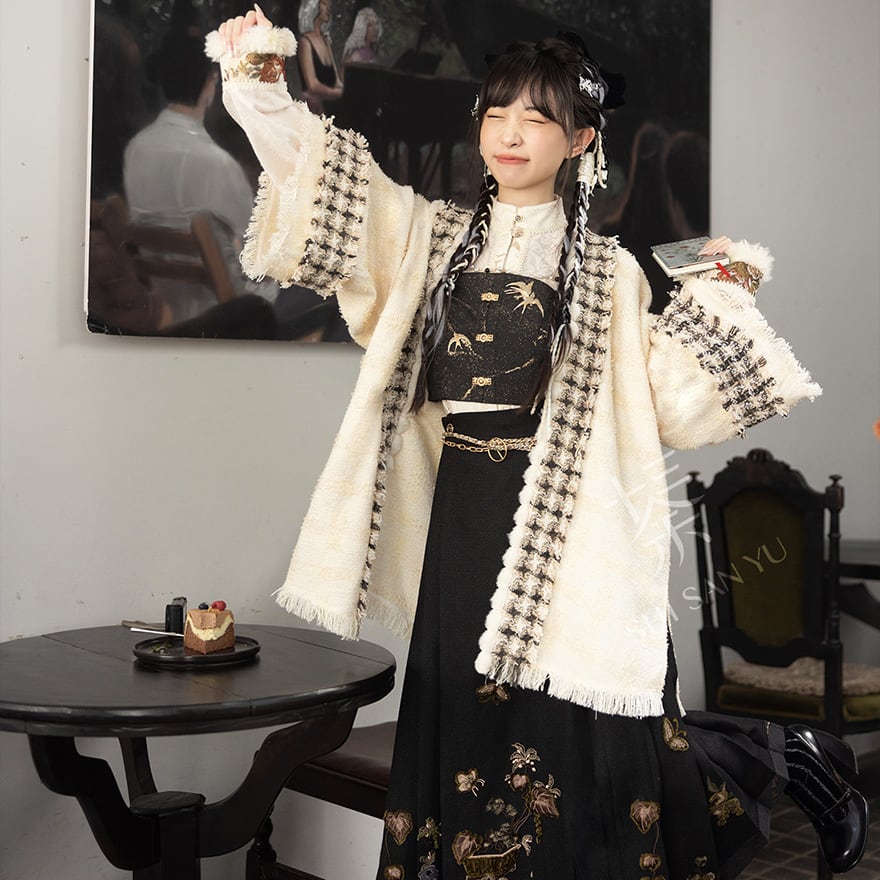 中華ロリータ カーディガン 羽織り ジャケット シャギー クラシカル