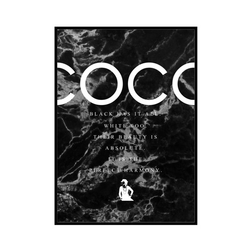 "COCO BLACK HAS..." Black marble - COCOシリーズ [SD-000588] A4サイズ ポスター単品