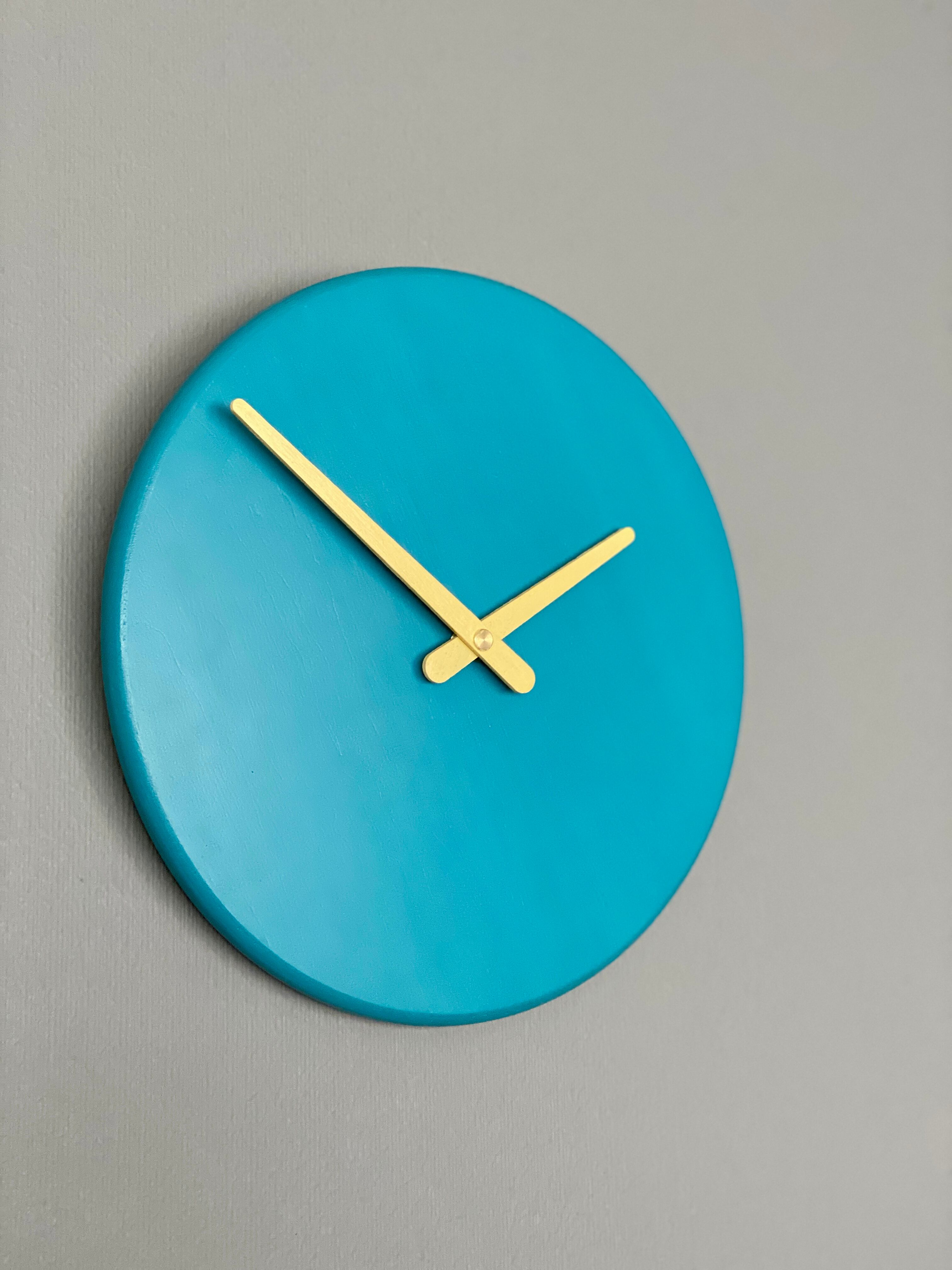 デザインクロック【選べるカラー針】シンプル掛け時計 ベースカラー