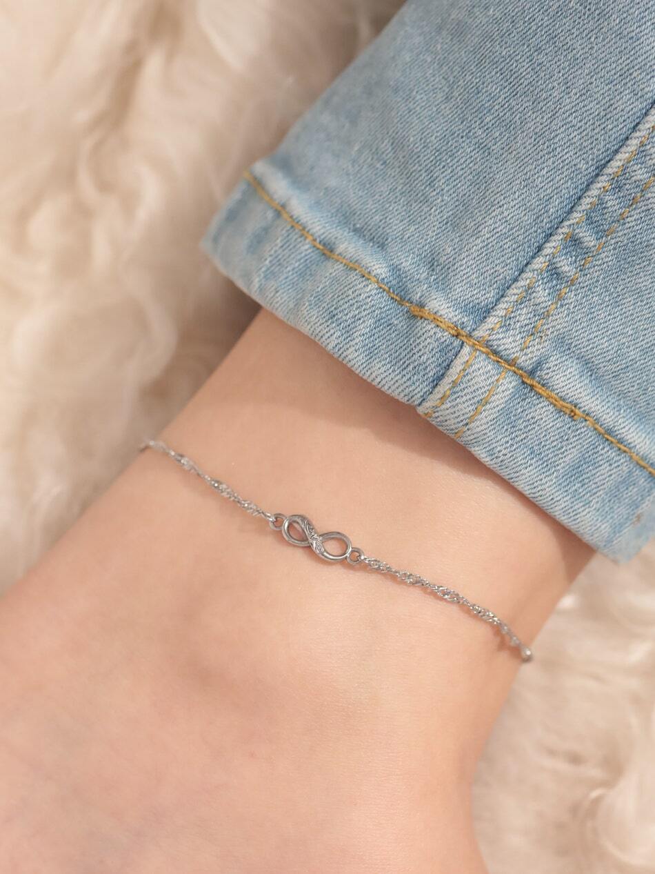 screw 】 316L hawaiian infinity anklet #a17 | rani