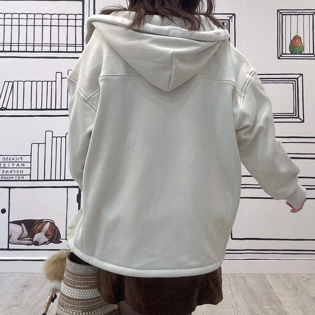 ディニテコリエ　裏起毛パーカーブルゾン