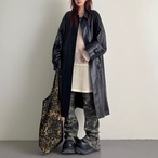 Retro Cool-Girl PU Leather Trench Coat (ME228)