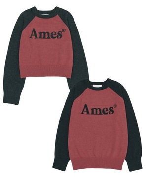 [AMES-WORLDWIDE] BASIC RAGLAN PULLOVER KNIT RED
