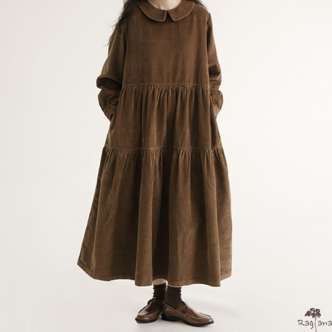 丸襟 コーデュロイ ワンピース M 250479 | Raglana