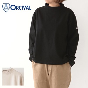 ORCIVAL [オーチバル・オーシバル] W INLAY MOCK NECK [OR-C0146 TCI] インレー モック ネック・ワイドTシャツ・ハイネックTシャツ・長袖Tシャツ・ロンT・セントジェームス・LADY'S [2022AW]