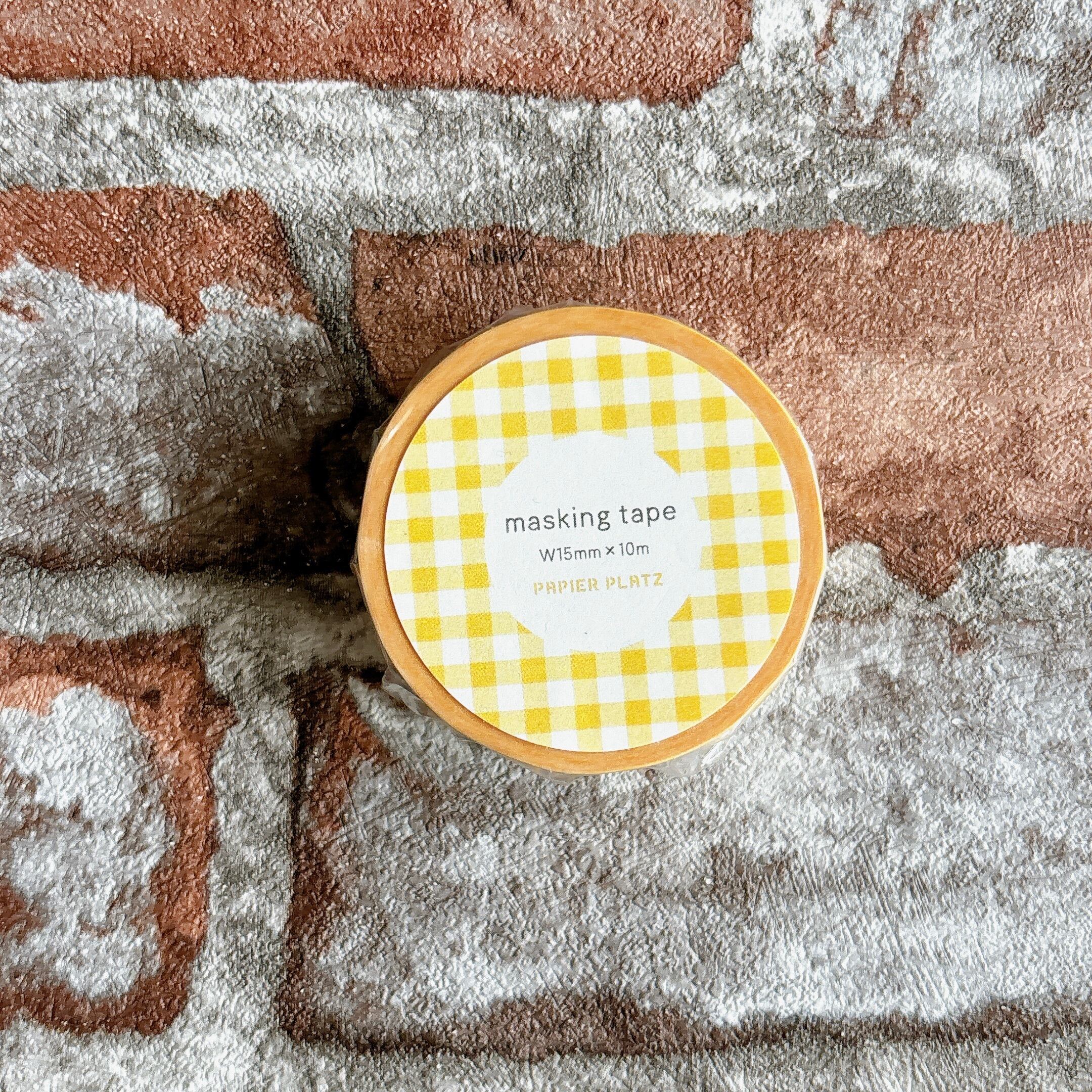 単品】チェック柄マスキングテープ パピアプラッツ | penpen bungu