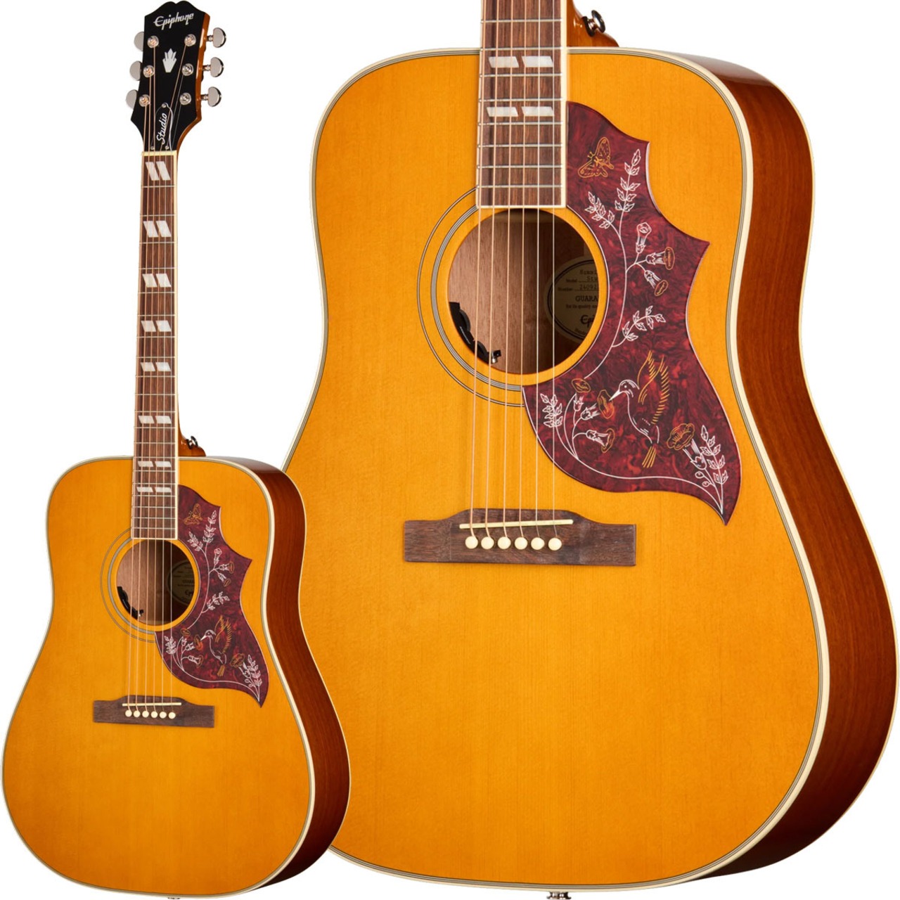 Epiphone Inspired by Gibson Hummingbird Studio (Antique Natural) [Fishman プリアンプ搭載エレアコ仕様] [限定特別価格]