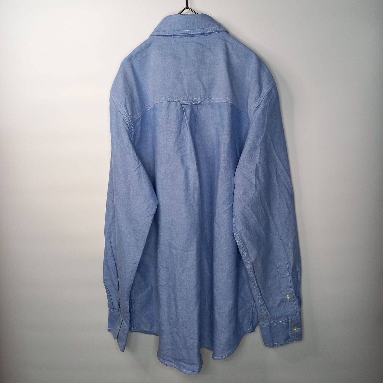 チャップス　オックスフォード　BDシャツ　刺繍ロゴ　ブルー　M