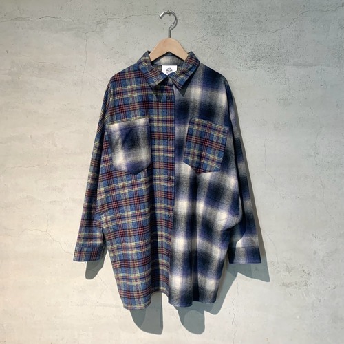 【STOF】Half flannel check big shirt/SF26AW-14
